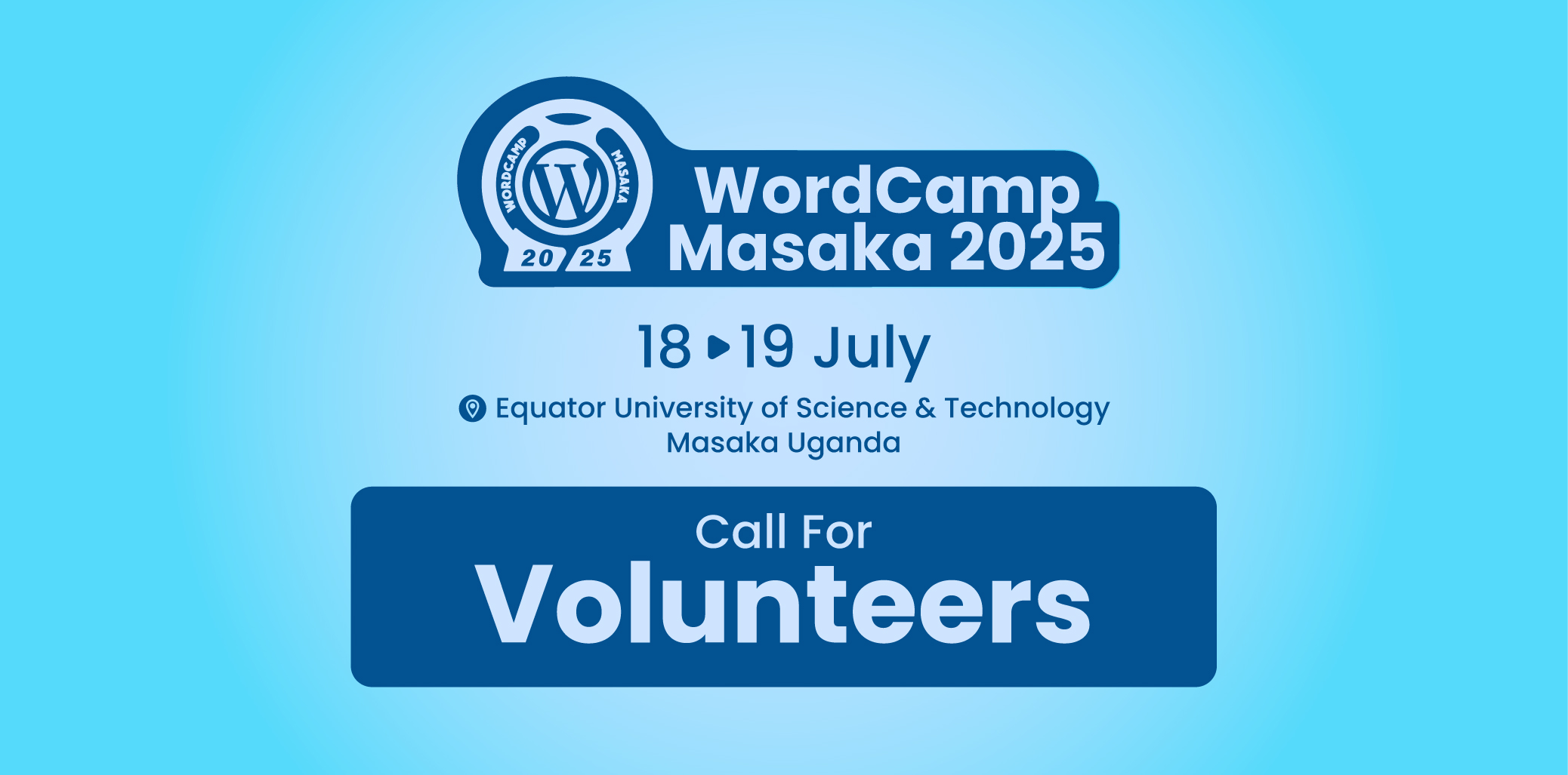 Volunteer at WordCamp Masaka 2025 Uganda July 18-19