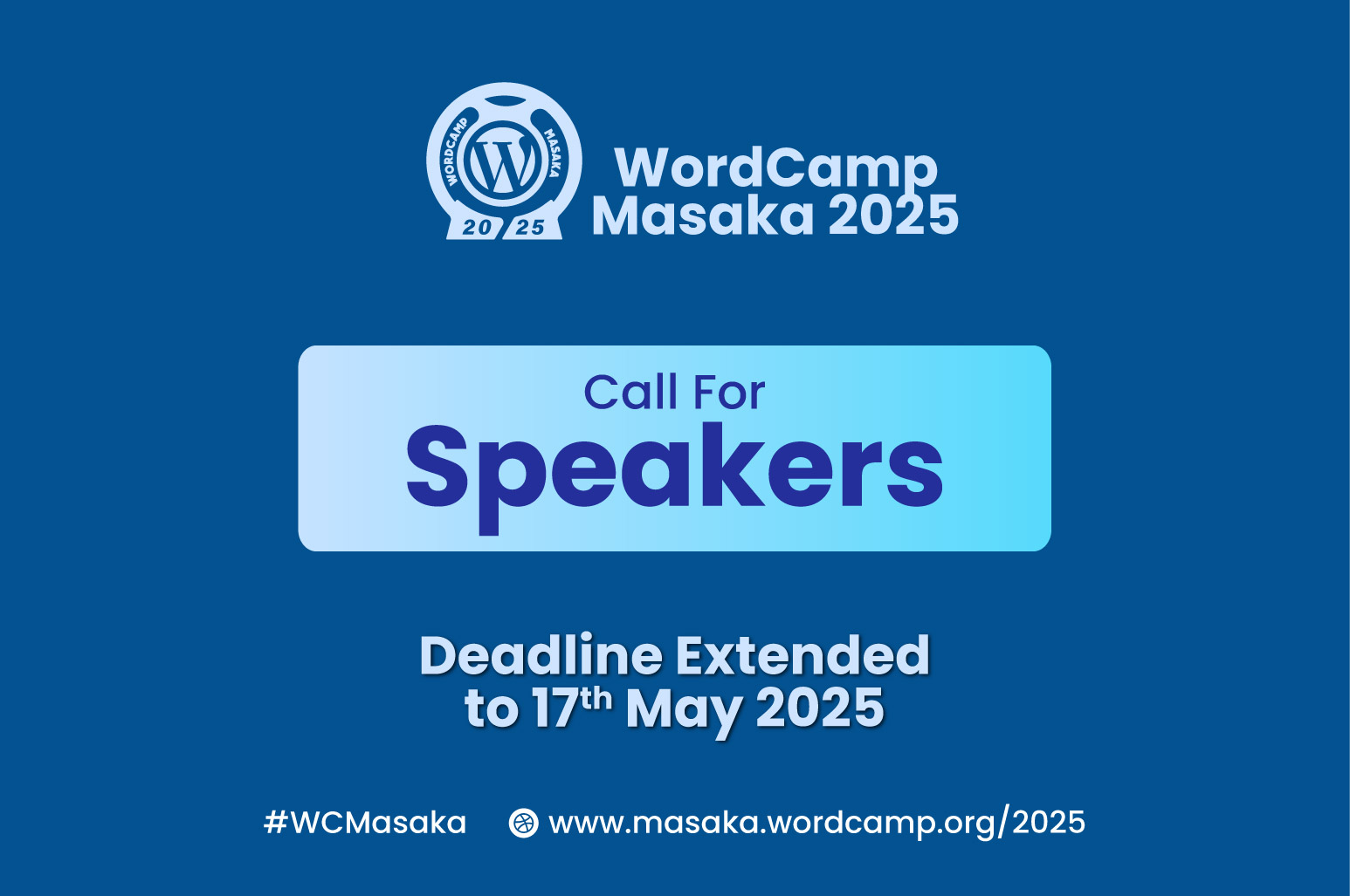 Speaker Application Deadline Extended for WordCamp Masaka 2025